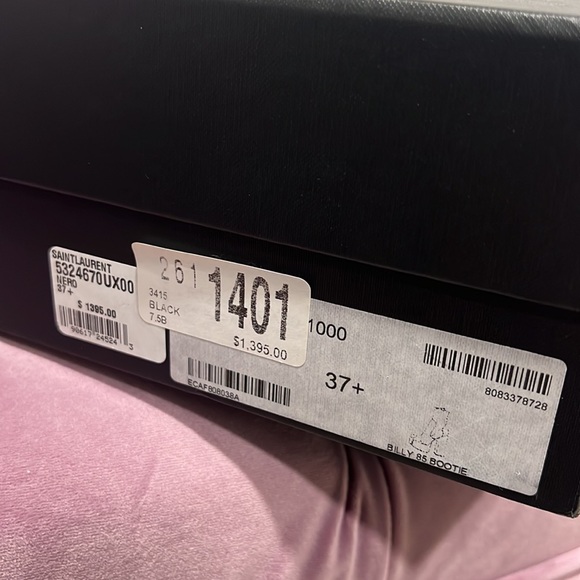 Saint Laurent Billy Platform Ankle Bootie Brand New Size 37.5 - Picture 8 of 10